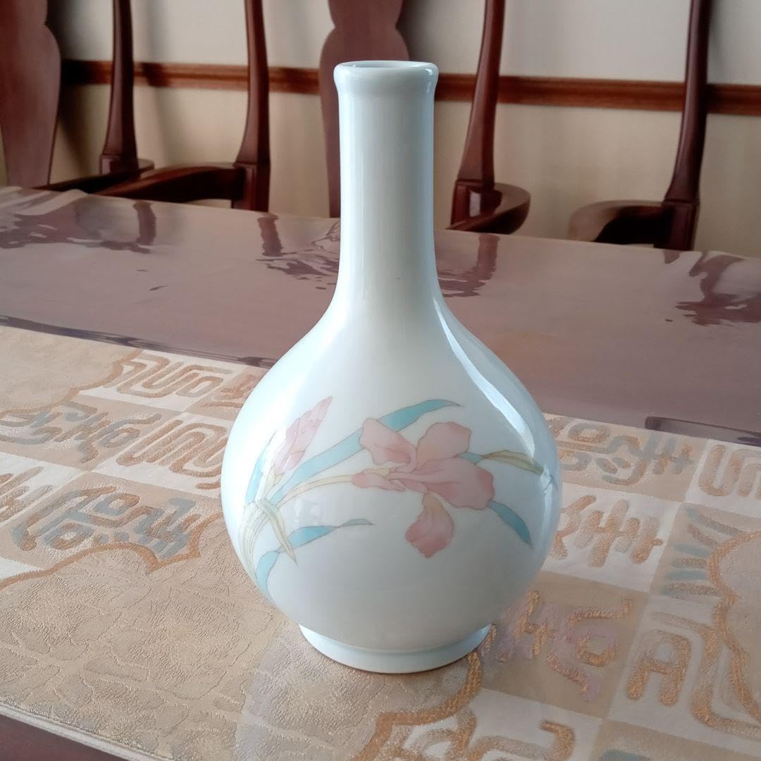 Amazon.co.jp: 有田焼 栄峰窯 花器 一輪挿し 菖蒲 あやめ 池坊